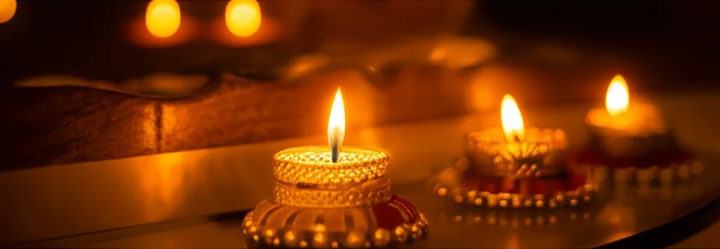Diwali lanterns in an event space